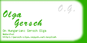 olga gersch business card